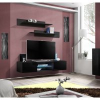 Comoda TV FLY Genarom AM 25 ZZ FY TYP 33 Negru / Negru Lucios